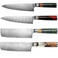 Amazon hot wholesale accessory set damascus knife 8 inch chef kitchen ware dicer chopper knives kitchen Japanese chef knife set