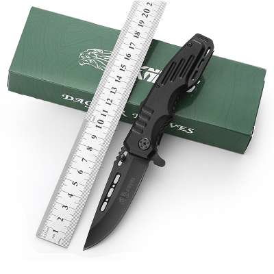 economic knife survival pocket camping knife  with black and green  color for selection