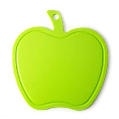 plastic Kitchen Cutting Board Easy-Grip Handles | BPA-Free, Dishwasher Safe in  apple  shape bigger size