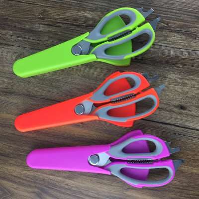 Existing stainless steel Kitchen Scissors with Magnetic Holder, Stainless Steel, Green Chef Multifunction Heavy Duty Kitchen