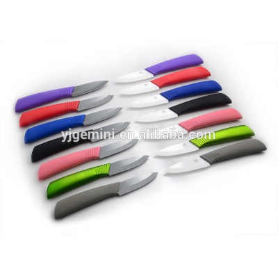 Homesen High quality Professional 4 pcs colored handle white blade kitchen zirconia ceramic knife chef set with acrylic block