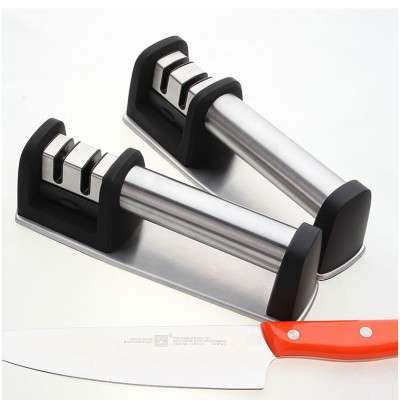 The new two bayonet ceramic steel fast professional knife  sharpener Kitchen tools manual grindstone