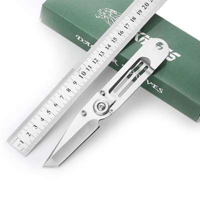 full stainless steel pocket knife with  steel   handle mini