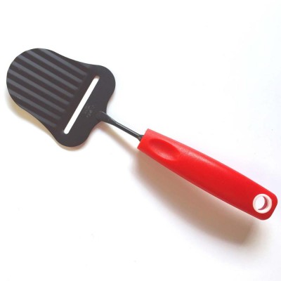 stainless steel cheese knife  cheese spatula with black coating on blade and PP handle