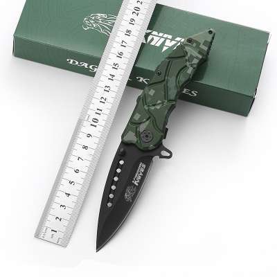 high quality knife survival pocket with green  color